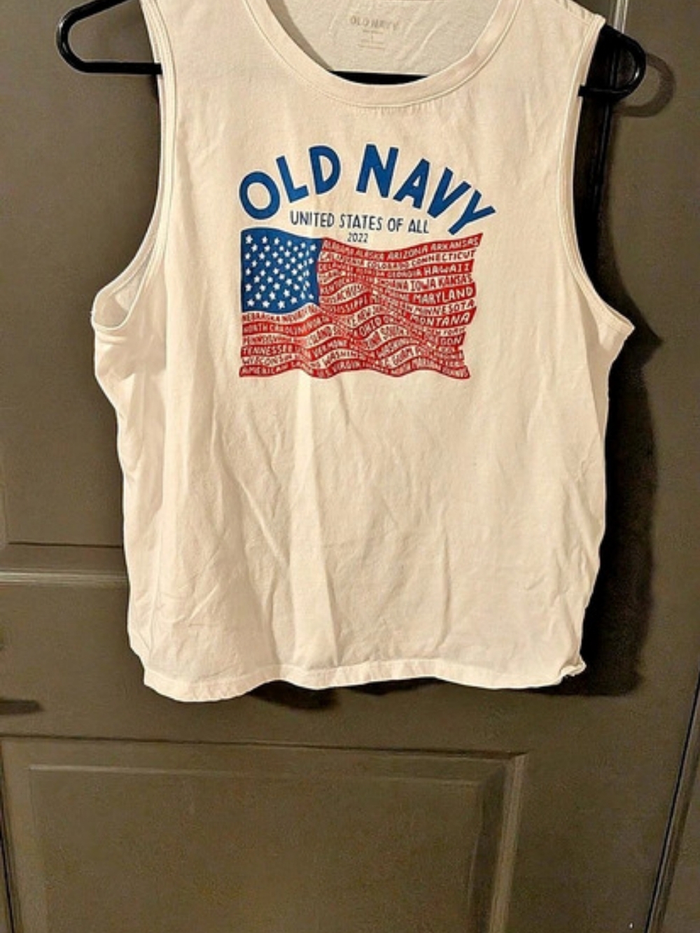 Old Navy United States of All 2022 Flag Graphic Tank Top